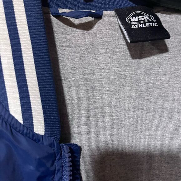 WSS BLUE STRIPE BOMBER VARSITY JACKET SMALL - Picture 5 of 6